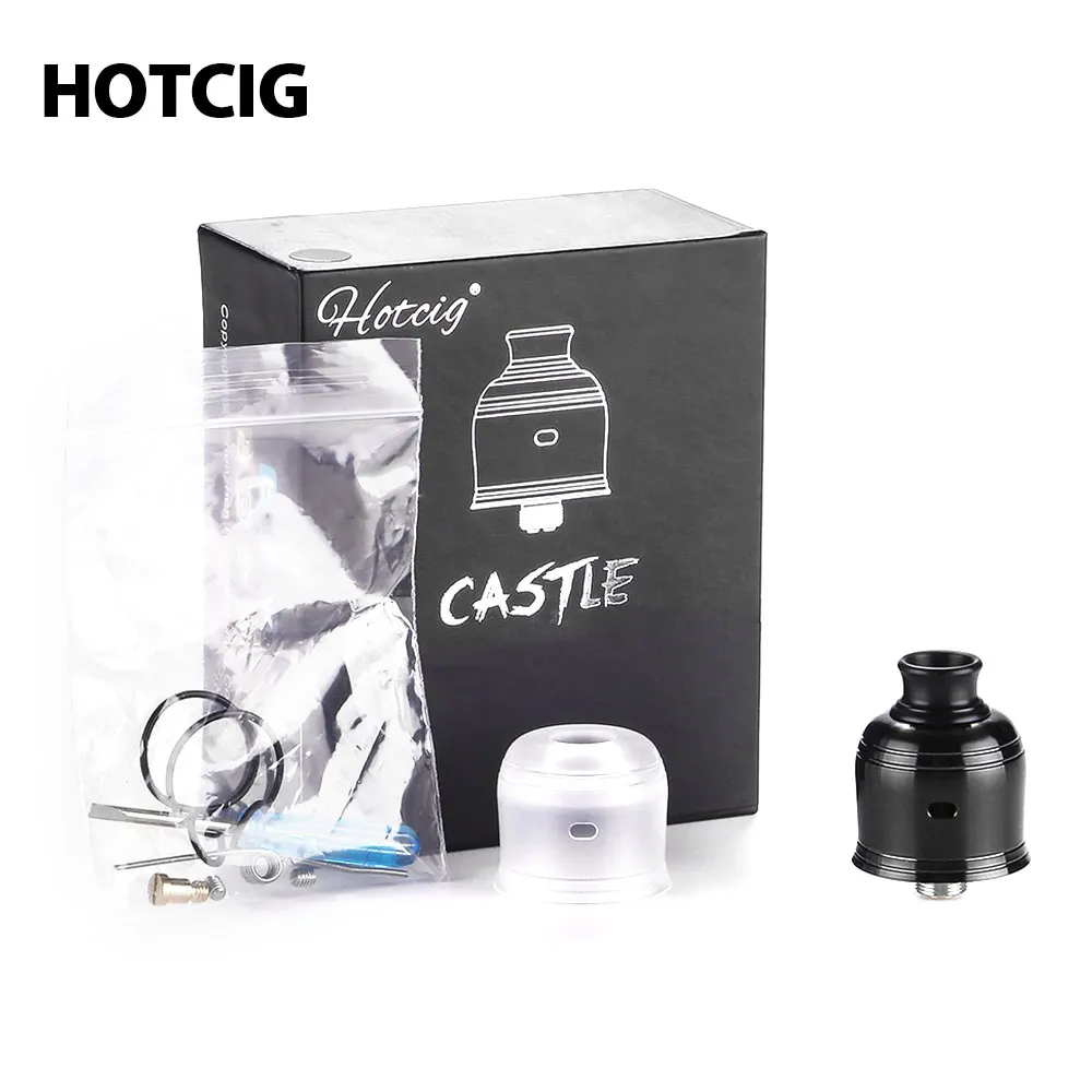 

New Hotcig Castle BF RDA Empty Atomizer for Squonk Box MOD Diameter 22mm Airflow Control & MTL Tank for DIY Coil E-cig Atomizer