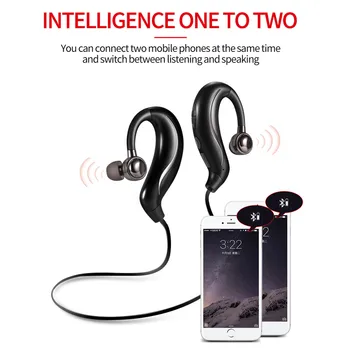 

Hot sale Hanging Neck Bluetooth Sports Earphone Metal Ear Shell Good Sound Quality For iPhone for Samsung