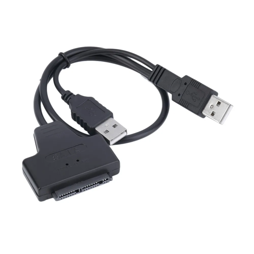 USB к SATA Кабель-адаптер USB 2,0 дюймов 7 + 9 16 Pin Micro SATA адаптер конвертер для настольного ноутбука ПК HDD жесткий диск черный