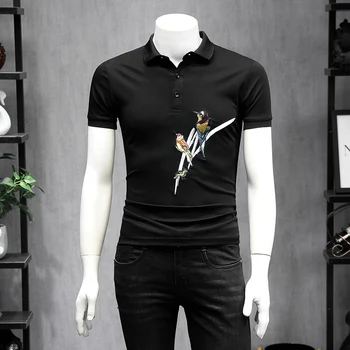 

High Quality Brand Designer Polos 2019 New Summer Men Polo Shirts Short Sleeve Embroidery Breathable Casual Shirt 5XL 9232