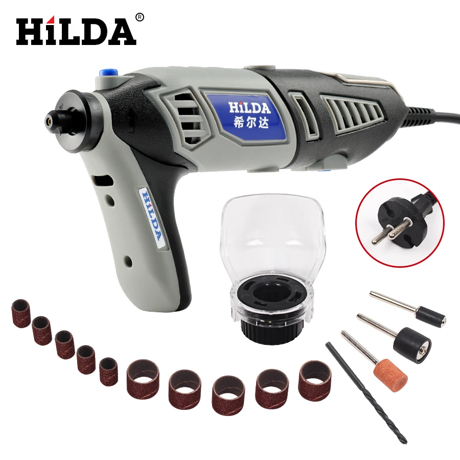 HILDA 220 В 180 Вт электрическая дрель Dremel Стильный Электрический вращающийся электроинструмент Мини-дрель с 14 аксессуарами набор электроинструмента