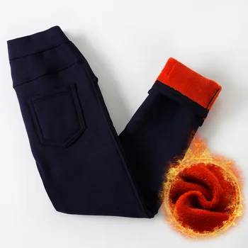 Winter Leggings Girls 2018 Winter Children Plus Velvet Pants Thicken Warm Long Trousers for Kids Baby Skinny Pencil Pants 3