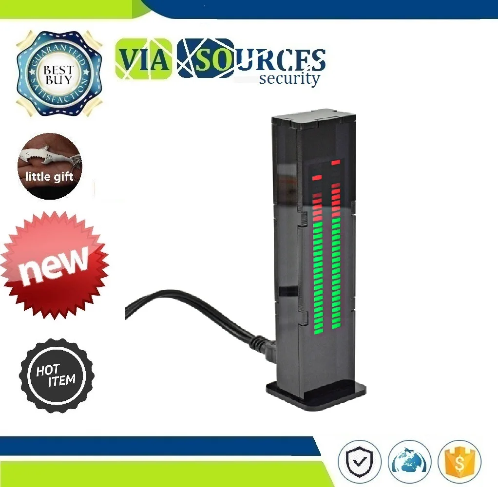 

SCM Stereo Level indicator VU Meter Speed Adjustable With Case LED Music Audio Spectrum indicator Amplifier Board
