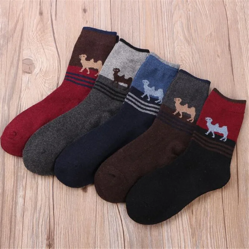 10Pairs Lot Winter Cotton Men Socks Comfortable Breathable Deodorant Socks For Men Prue Color And Camel