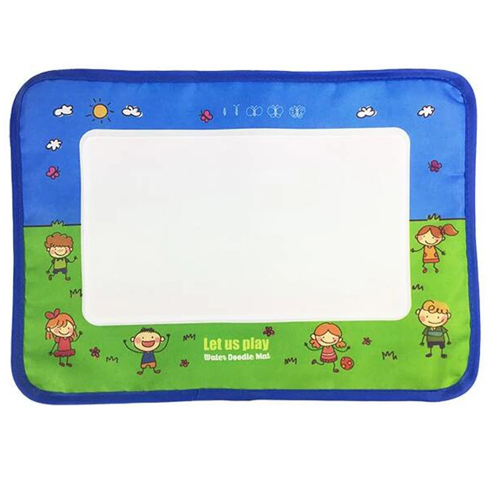 

2019 37x26cm Multicolor Rainbow Water Draw Mat with 1 Pen Aqua Doodle Drawing Board Aquadoodle Rug Hot Repeat Painting Kids Toys