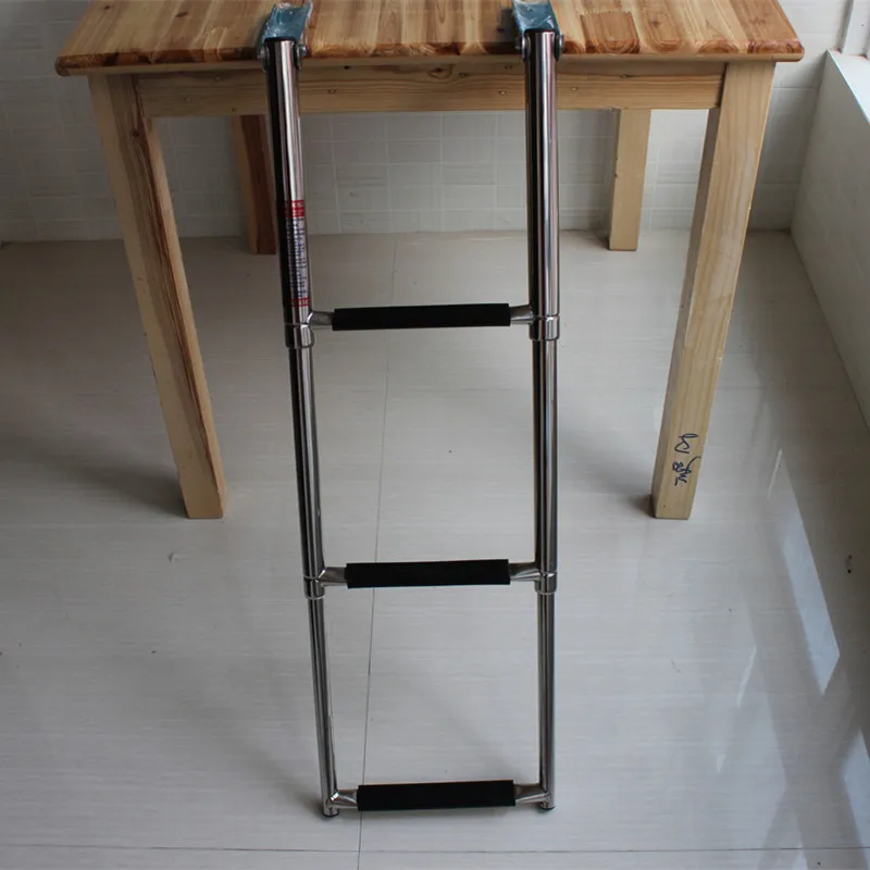 3 Step Stainless Steel Telescoping Marine Boat Ladder Swim Step Over Platform