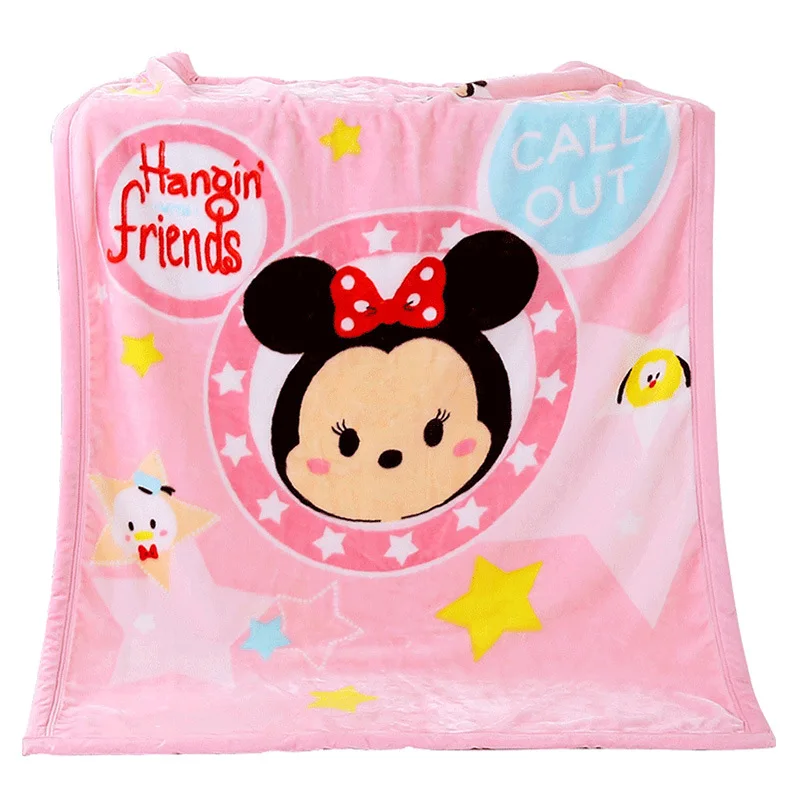 

100x140CM Coral Fleece Blanket Mickey Minnie blanket for Children on Bed Sofa Couch children girl woolen women blanket