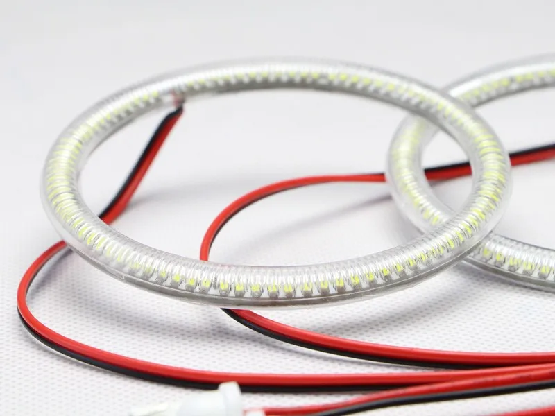 Ксеноновые белые 90 мм светодиодные кольца 12 В постоянного тока 3014 SMD led Ангельские Глазки комплекты 72 мм 80 мм 100 мм 105 мм 110 мм 115 мм 120 мм 125 мм 140 мм 145 мм