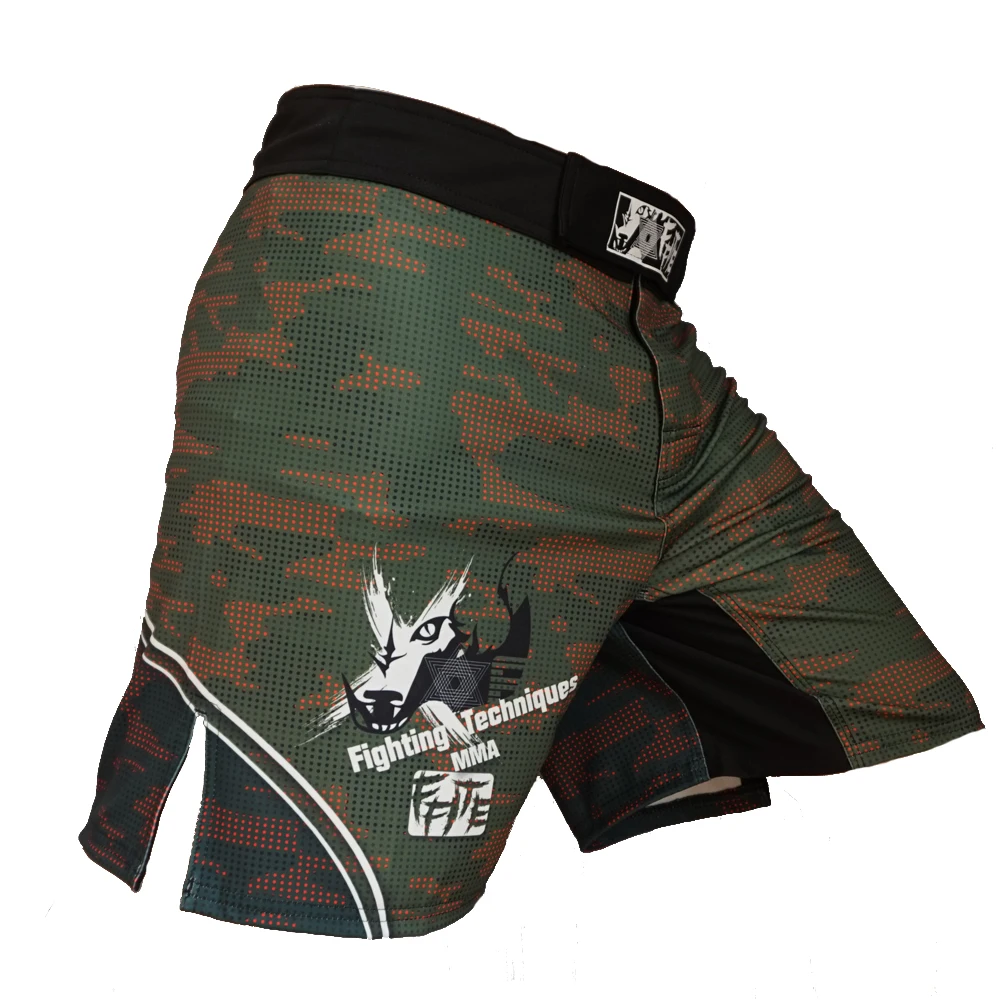 Camo fight mma trunk shorts muay одежда тайская kickboxing мужские спортивные брюки sanda grappling mma|mma