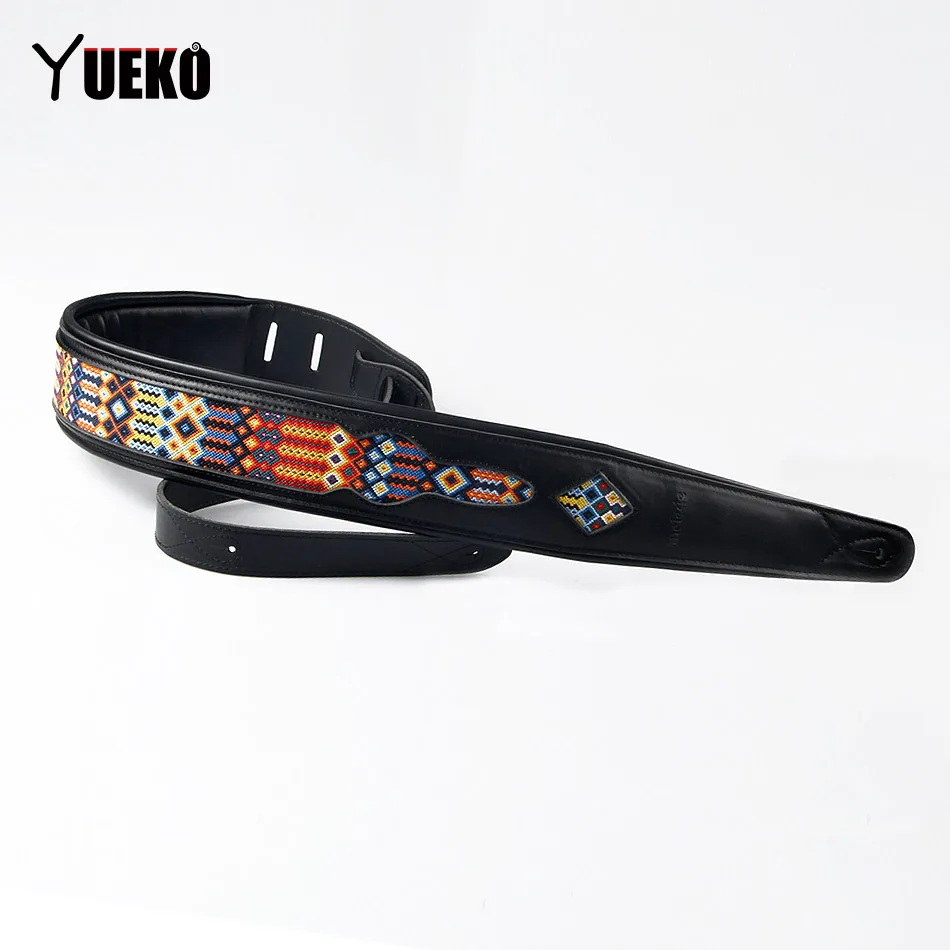 

YUEKO high quality guitar strap Embroidery pattern guitar straps for electric acoustic bass guitar belts guitar accessories