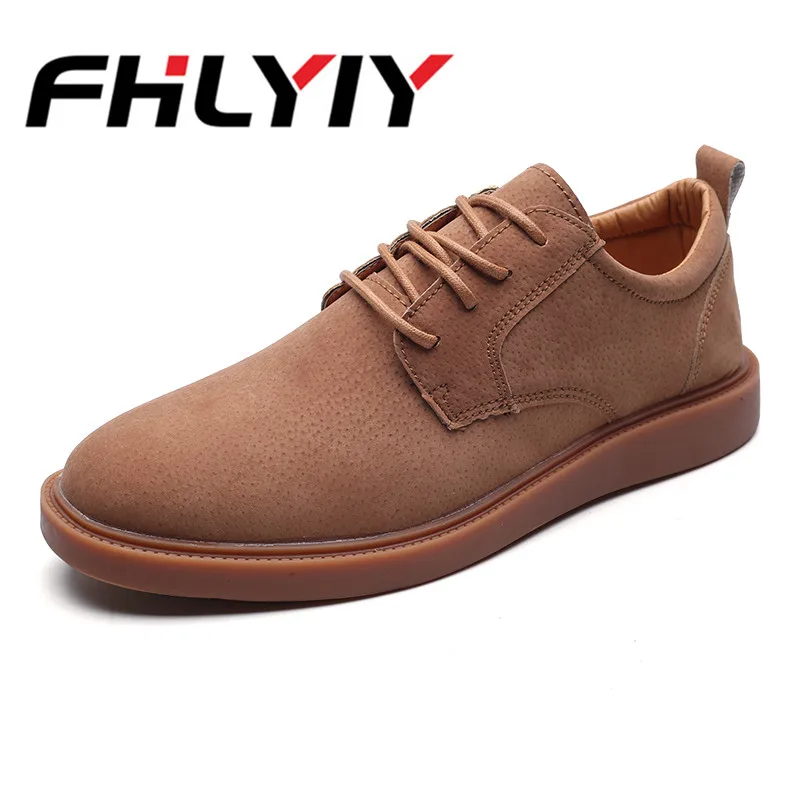 

Men's Pu Leather Lace Up Breathable Casual Shoes FHLYIY Flat Party Dress Office Business Male Shoes High Quality Flats Shoes