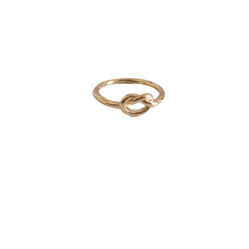 

SIMPLE GOLD COLOR KNOT RING FOR WOMEN FRIENDSHIP IS A KNOT