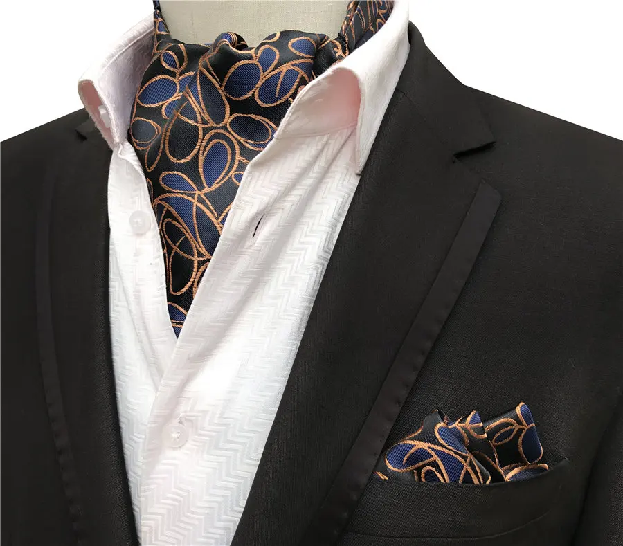 Designer Men's Formal Scarf Set Wedding Party Neckerchief Sets with Handkerchief Pocket Square man scarf Scarves