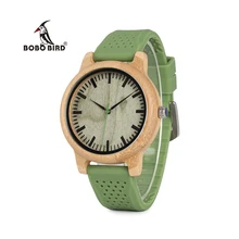 Бобо птица Relogio Masculino часы женские брендовые Bamboo Мужские часы силиконовой лентой кварцевые наручные часы relogio feminino W-B06