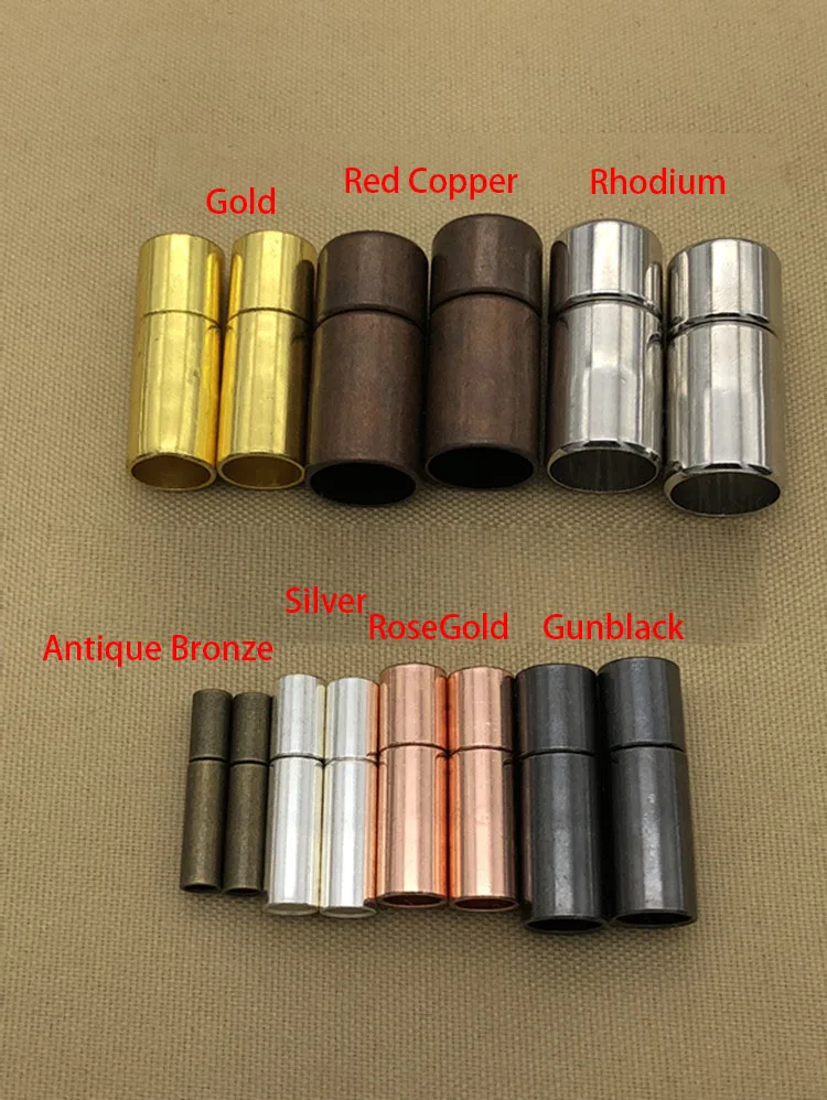 

10pcs Strong Magnetic Clasps for 2/3/4/5/6/8mm Round Leather Cord DIY Bracelets Accessories Safe Jewelry Connector Components