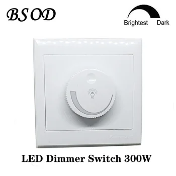 

BSOD LED Dimmer Switch Work Voltage AC220V 300W Adjust the Brightness from 10% to 100% Control Diammable Light Bulb Lamp