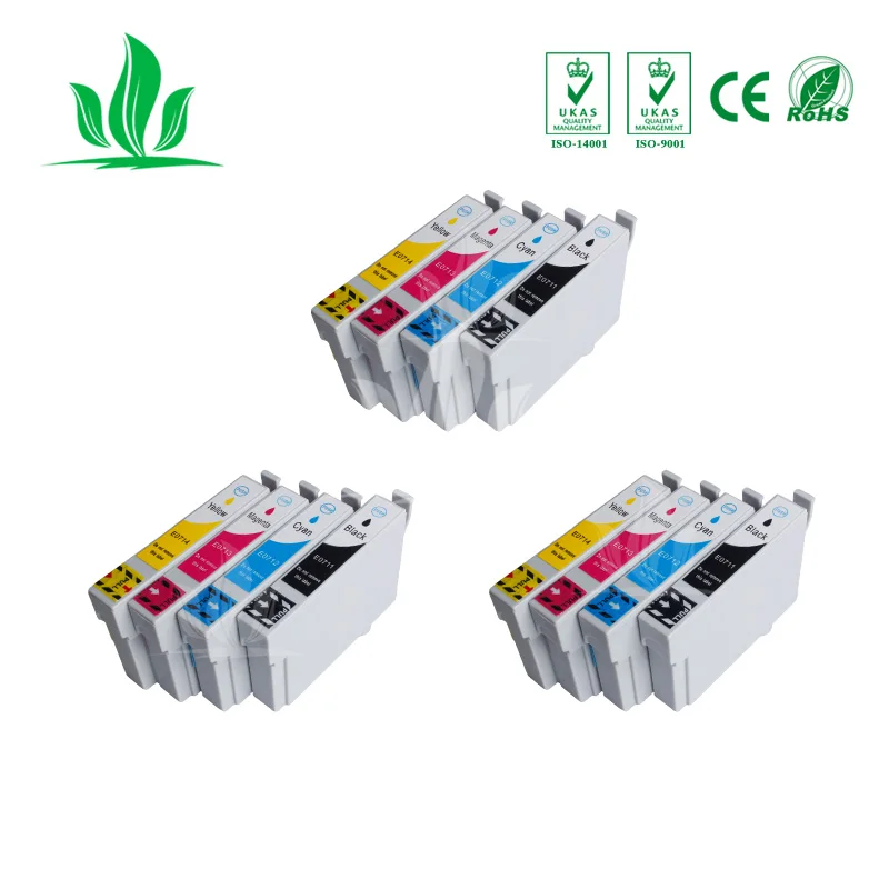 3 комплекта 0711XL совместимые чернильные картриджи для Epson T0711 T0712 T0713 T0714 картридж