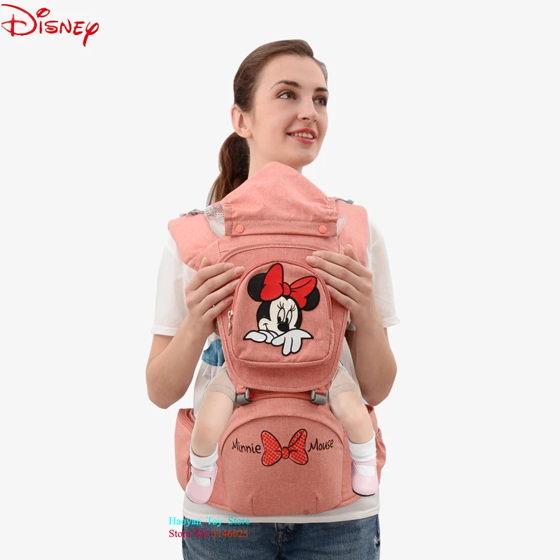 

Disney Breathable Front Facing Baby Carrier Infant Comfortable Sling Minnie Backpack Toddler Detachable Multi-Position Carrying