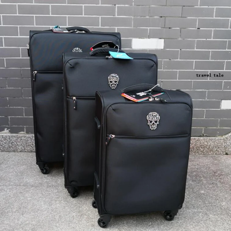 CARRYLOVE 1" 25" 2" Водонепроницаемый чемодан с черепом набор из 3 переносных чемоданов на колесиках