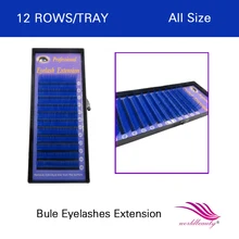 FREE SHIPPING hot sale 5 pcs lot individual lashes blue color eyelash extension 0 07mm J