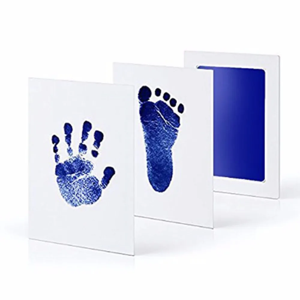 Baby Care Non-Toxic Baby Handprint Footprint Imprint Kit Baby Souvenirs Casting Newborn Footprint Ink Pad Infant Clay Toy Gifts