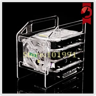 Transparent hard disk extension rack--3.5inch Desktop Computer external hard drives HDD Cage cooling for mining