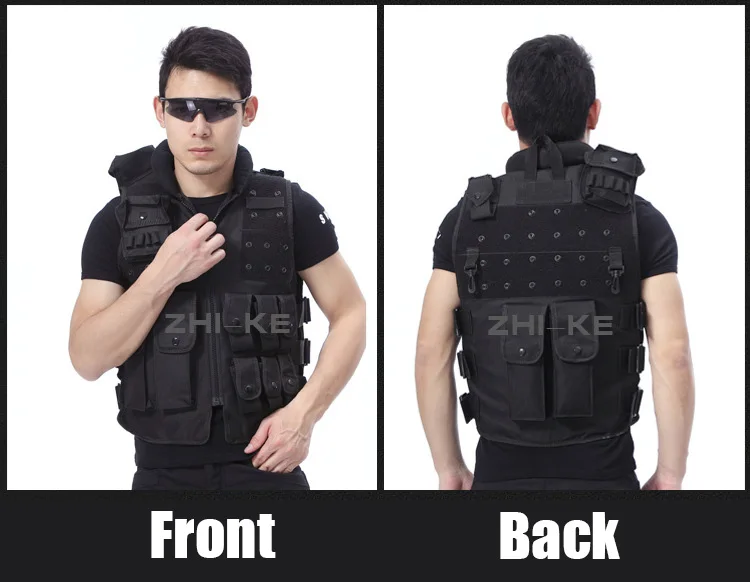 Tanie Jakości mężczyźni wojskowy kamizelka taktyczna Paintball kamuflaż Molle kamizelka myśliwska atak strzelanie polowanie płyta bezpieczeństwa