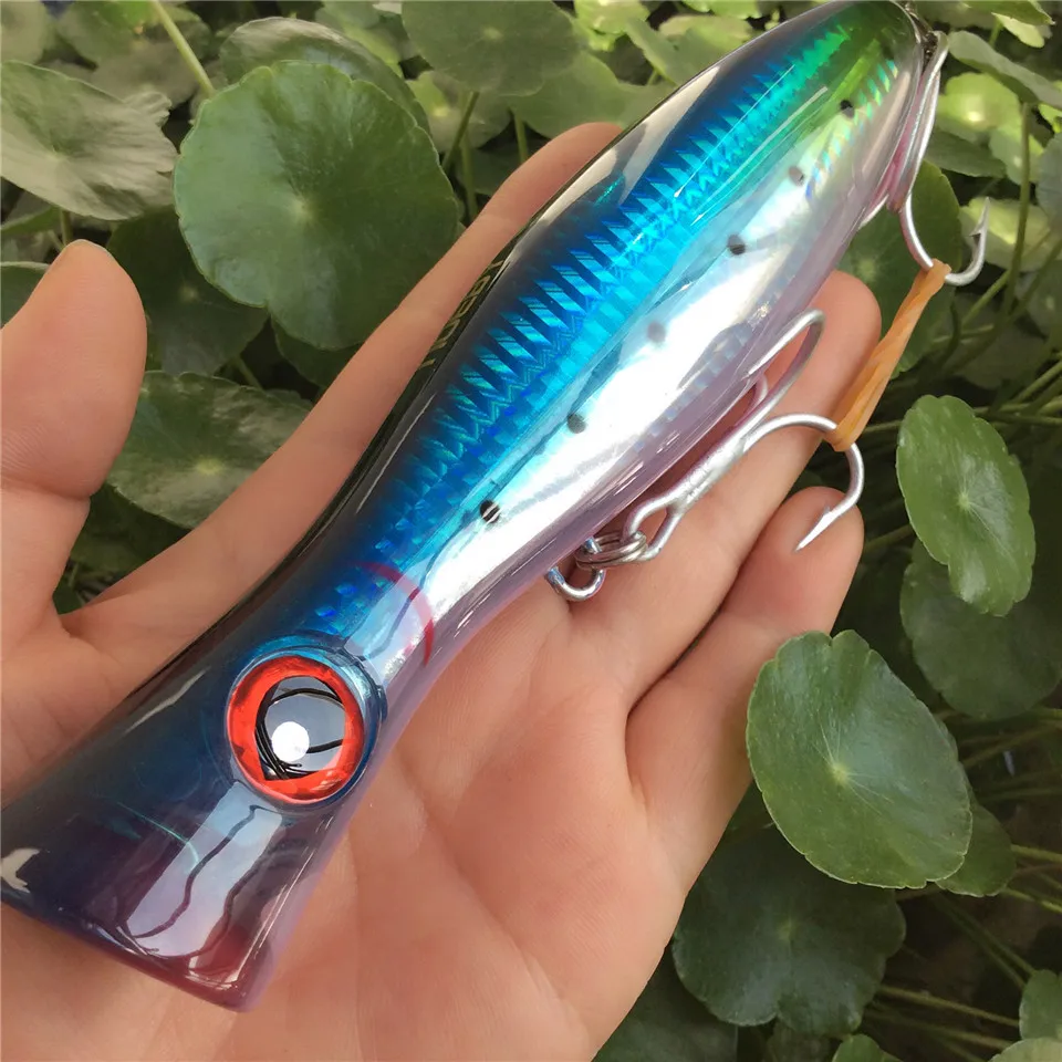 Noeby Popper Fishing Lure Big Popper Lure Loud Sound 200/160/120Mm Per La Pesca Bass Bluefish Tonno Popper Con Gancio Vmc