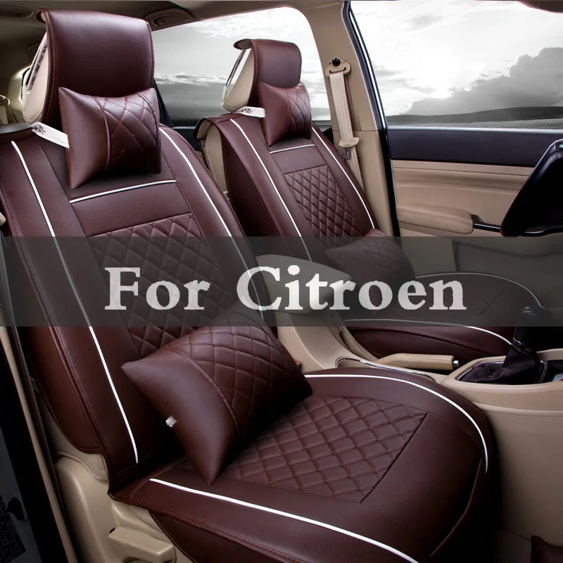 

Leather Car (Front + Rear)Set Leather Car Seat Cover Accessories Styling For Citroen C-Crosser Ds4 Xsara Ds5 C-Elysee Ds3 C-Zero