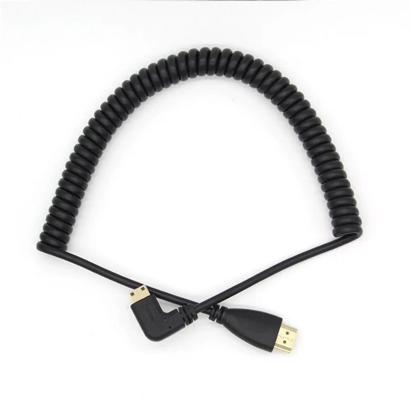 Mini mini HDMI to 90 градусов правый локоть HD пружинная линия SLR специальная Растяжка 2 5