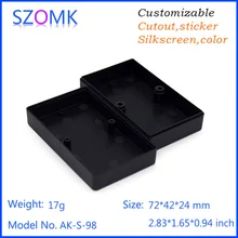 10pcs a lot szomk good material Small Junction Box Plastic Material Mini size 72*42*24mm Case Two Screw electronics enclosure