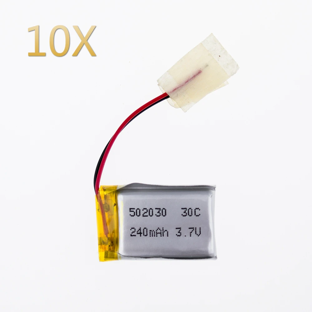 10pcs 3 7V 240mAh SYMA S107 S108 S109 Drone Quadcopter Lithium Battery MP3 MP4 Player Toy
