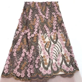 

Tollola Onion Color Latest French Laces Fabrics High Quality Tulle African Laces Fabric For Wedding Nigerian Tulle Lace Material