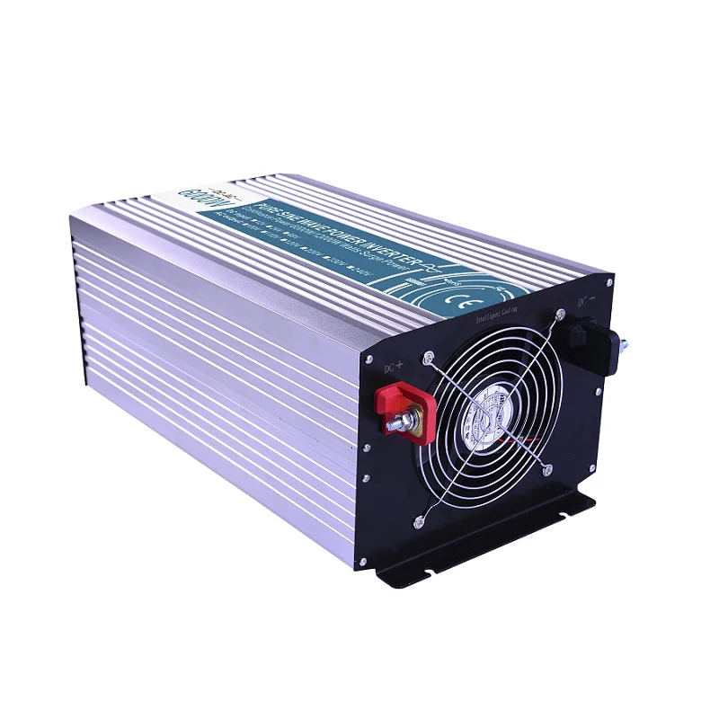 Высокого Поу 6000 Вт чистый синусоидальный инвертор, DC24V/48 В к AC110V/220 В, решетки солнечных инвертор, преобразователь напряжения работать с Батарея