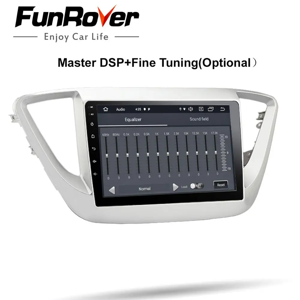Top FUNROVER 2.5D+IPS android 9.0 Car DVD GPS Player For new Hyundai Verna 2017 Car Radio Video Player Navigation 2 din gps dvd rds 3