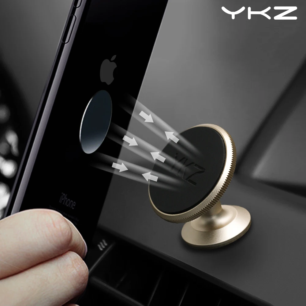 YKZ Универсальный автомобильный держатель на приборную панель, магнитный автомобильный держатель для телефона, вращающийся на 360 градусов, магнитный держатель на вентиляционное отверстие, автомобильный держатель для мобильного телефона