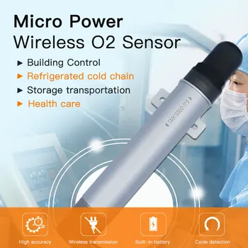 

Lora wireless Oxygen sensor O2 temperature humidity pressure 4 in 1 wireless data logger 470/433/868/915mhz battery replaceable