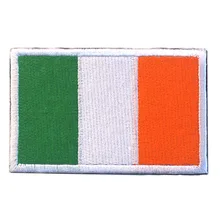 Вышитые Флаг Ирландии патч hook& loop армейские сапоги для женщин; патчи тактический для поддержания боевого духа для пальто шляпа на заказ
