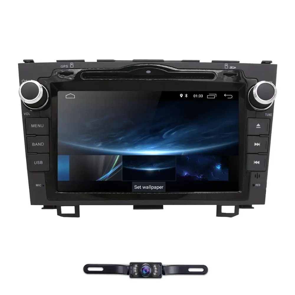Flash Deal Newest  2 Din Android 9.0 Car auto radio stereo head unit GPS multimedia system DVD player for Honda CRV 2007-2011 DAB+ TPMS OBD 1