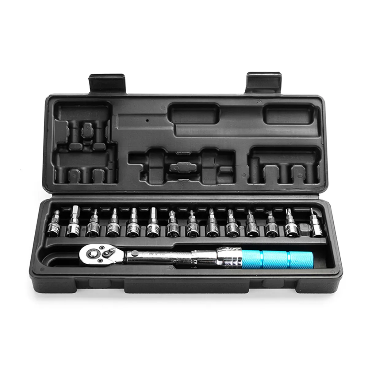 

15 Pcs set Bicycle Torque Wrench 1/4"DR 2-14Nm Bike Tools Kit Set Tool Bike Repair Spanner Hand Tool Set