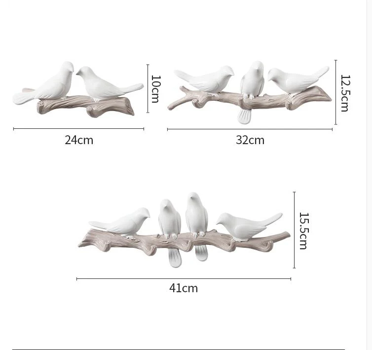 Европейские, полимерные одежда с птицами крюк настенная дверь с подвеской крыльцо хранения крючок для ключей Настенная роспись ремесла дома Настенные Вешалки Декор