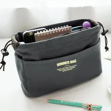 Легко носить с собой большая Сумочка Кошелек двойной Органайзер холщовые косметички