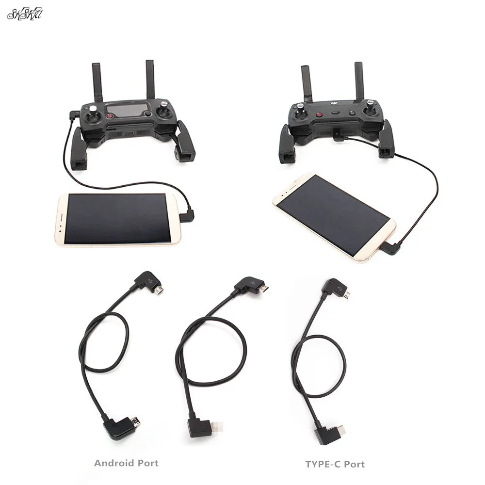 

Remote Control Data Cable Connecting Phone Tablet Connector For IOS Android TYPE-C Port Line For DJI Mavic Pro Air / SPARK