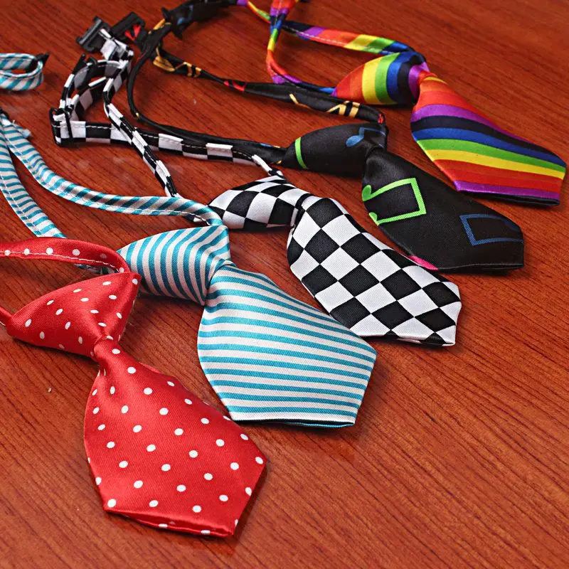 Adjustable Dog Ties Pet Dog Cat Necktie Handsome Dog Tie Bows For Small