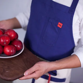 

Cotton Kitchen Fashion Apron Female Restaurant Coffee Shop Florist Overalls Work Apron