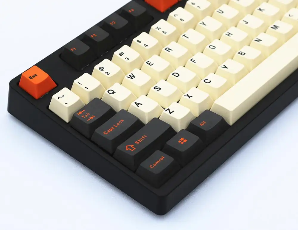 Углеродная Толстая PBT двойная съемка 106 брелки Вишневый профиль MX переключатели