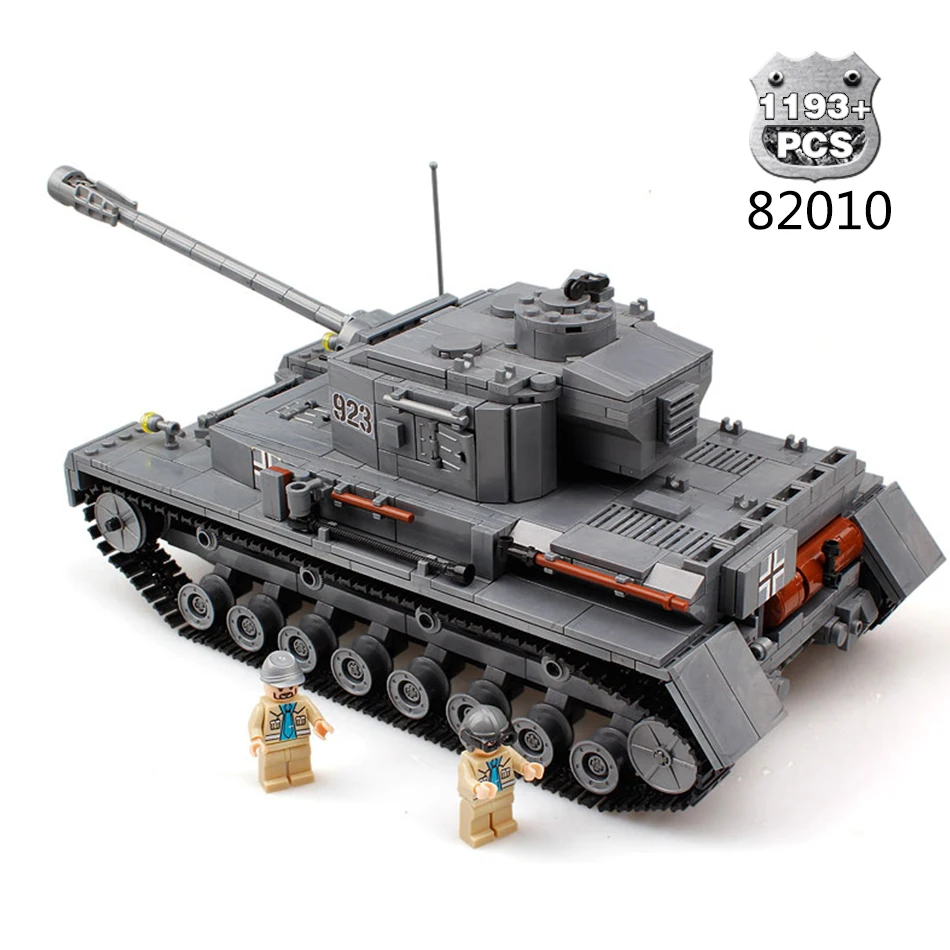 KAZI-Military-War-Tank-3D-Model-PZKPFW-IV-Building-Blocks-Sets-Compatible-Legoed-Army-ww2-Bricks (1)