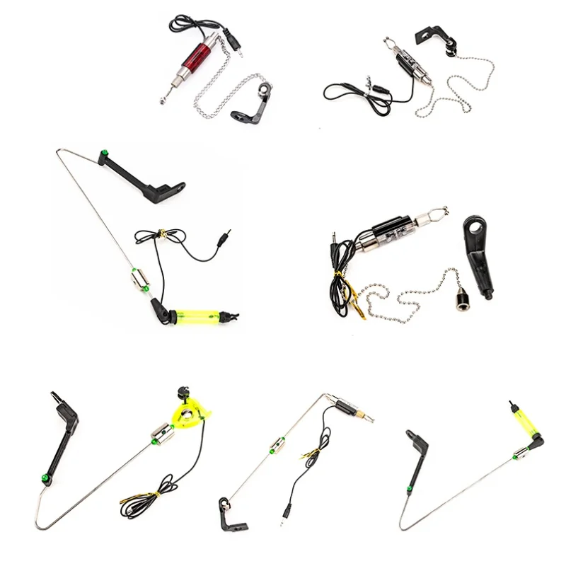 

Fishing ABS bite Alarm Portable Adjustable Clip Iron Fishing Bite Hanger Swinger LED Illuminated Indicator outdoor Fishing tool