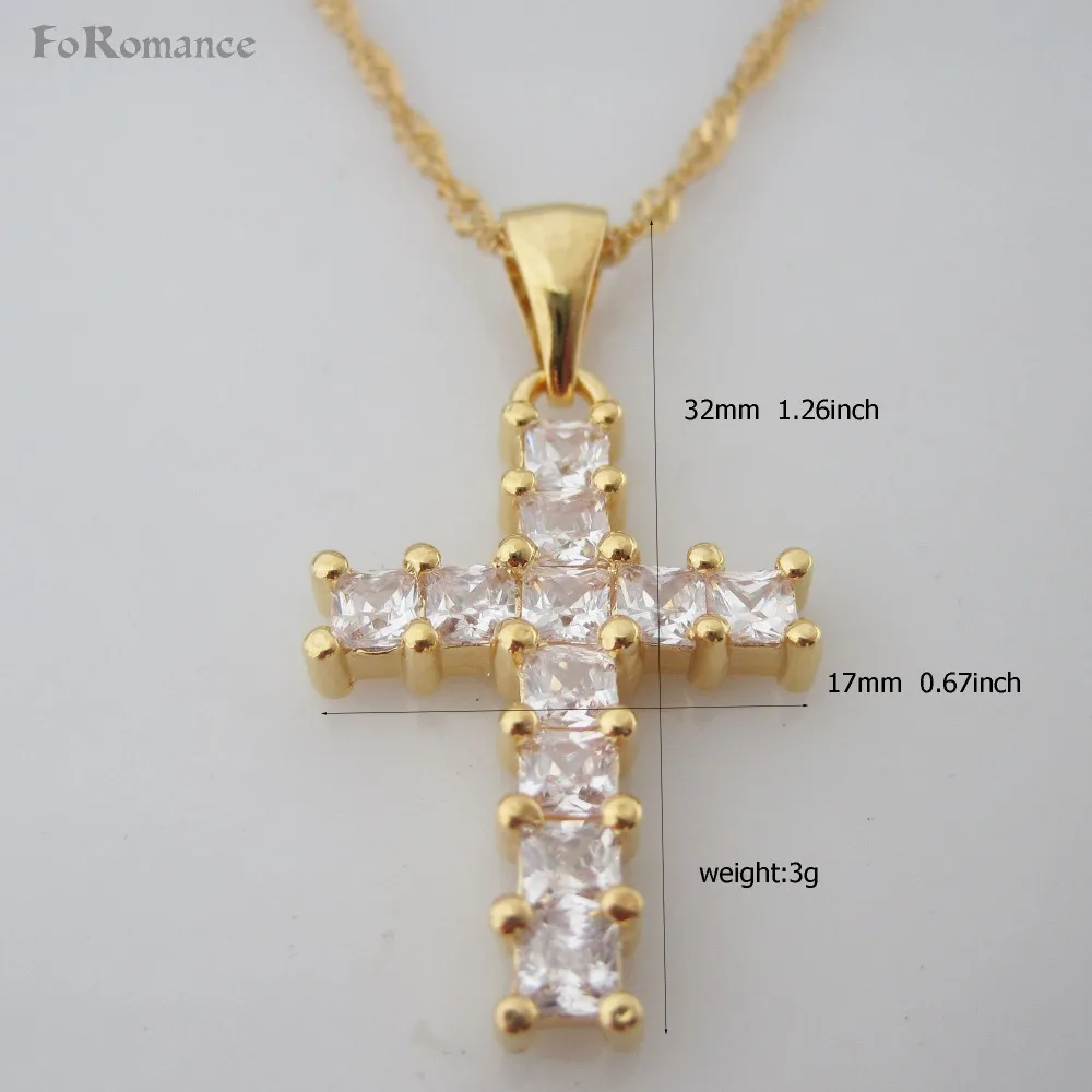 

ORDER 10$ SHIPPING WITH TRACKING- YELLOW GOLD GP 18" WATER WAVE NECKLACE & HIGH SHINNING CZ STONES JESUS CROSS GOD PENDANT