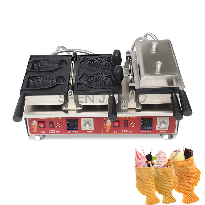 Цифровой дисплей электрический тепловой открытый snapper Рыба машина для кислородной резки коммерческий мороженое snapper хлебная машина 110/220 В
